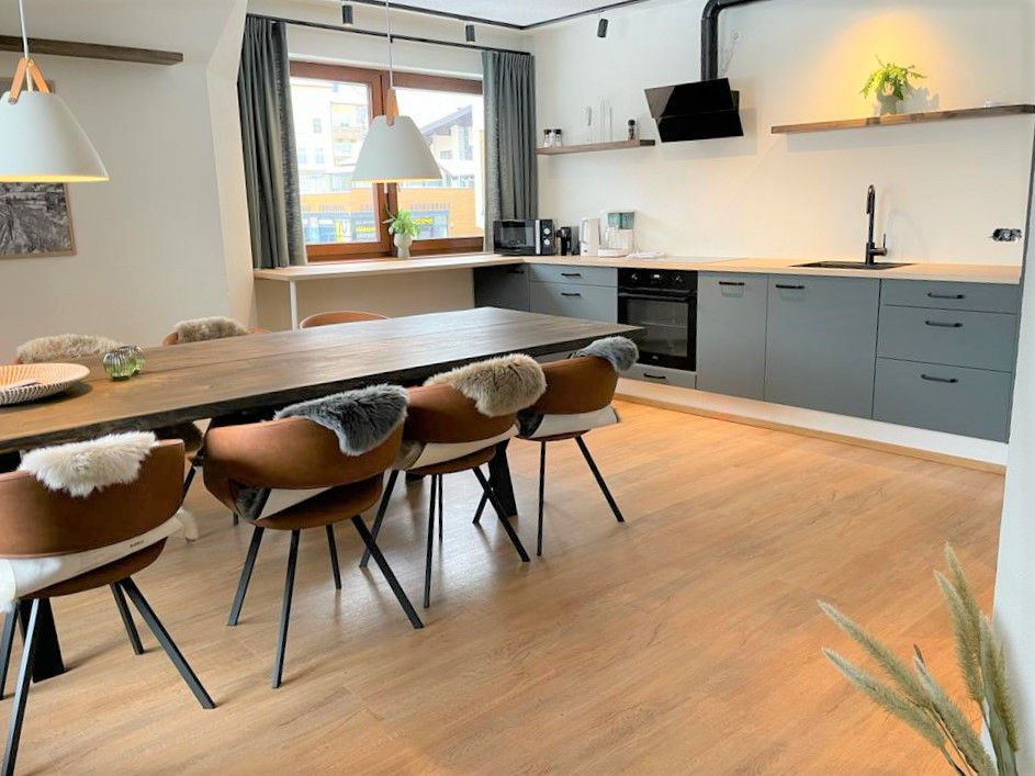 Apartment living space at Giggi Hytten